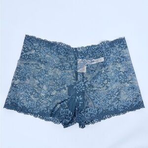 PINK by Victoria's Secret Women's Lace Boy Short Blue